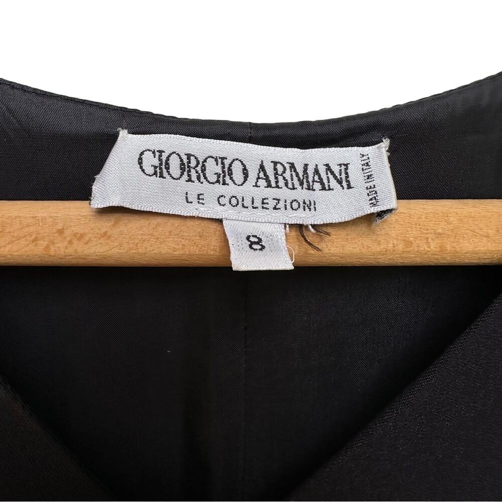 Giorgio Armani Le Collezioni Black Silk Maxi Dress Made in Italy Size 4 - Picture 2 of 7